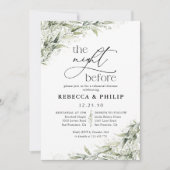 Dusty Sage groen de nacht voor uitnodiging (Voorkant)