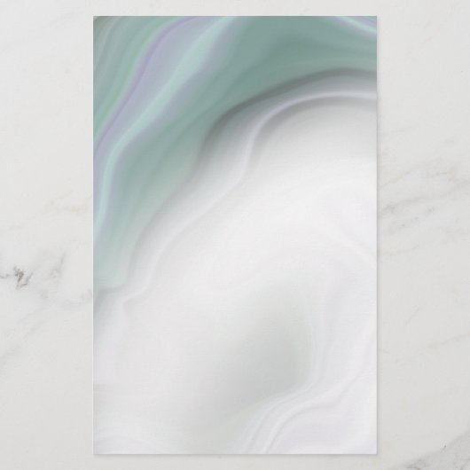 Dusty Sage Jade Green Agate Blank Stationery (Achterkant)