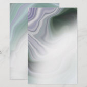 Dusty Sage Jade Green Agate Blank Stationery (Voorkant / Achterkant)