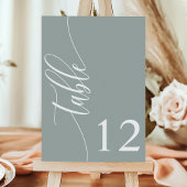 Dusty Sage Moderne Kalligrafie Bruiloft Kaart