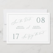 Dusty Sage Save the Date Wedding Announcement (Voorkant)
