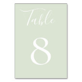 Dusty Sage Tafelnummer Kaart (Achterkant)