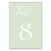 Dusty Sage Tafelnummer Kaart (Voorkant)