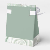 Dusty Sage Waterverf Peony Florals Wedding Bedankdoosjes (Achterkant)