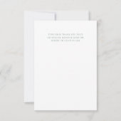 Dusty Sage Wedding Day Thank you Flat Note Card Kaart (Achterkant)