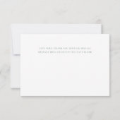 Dusty Sage Wedding Day Thank you Flat Note Card Kaart (Achterkant)