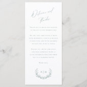 Dusty Sage Wedding Day Welcome and Thank you Card Menu (Voorkant)