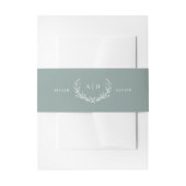 Dusty Sage Wedding Invitation Suite Belly Band Uitnodigingen Wikkel (Voorkant Voorbeeld)