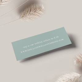 Dusty Sage Wedding Website RSVP-kaarten Mini Visitekaartjes