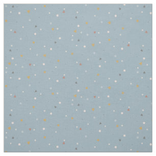 Dusty Slate Blue Gold Muted Hearts Baby Nursery Stof