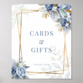 Dusty Something Blue Kaarten Cadeaus Sign Poster (Voorkant)