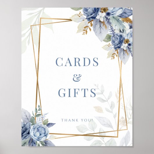 Dusty Something Blue Kaarten Cadeaus Sign Poster (Voorkant)