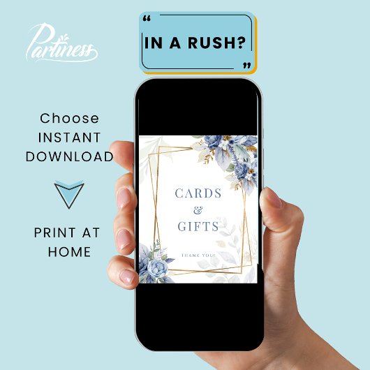 Dusty Something Blue Kaarten Cadeaus Sign Poster