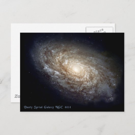 Dusty Spiral Galaxy NGC 4414 Briefkaart (Voorkant / Achterkant)