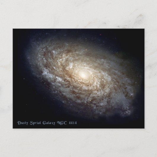 Dusty Spiral Galaxy NGC 4414 Briefkaart (Voorkant)