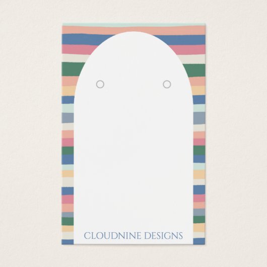 Dusty Stripes Arch Oorbel Sieraden Display Kaart (Voorkant)