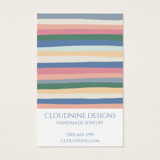 Dusty Stripes Arch Oorbel Sieraden Display Kaart (Achterkant)