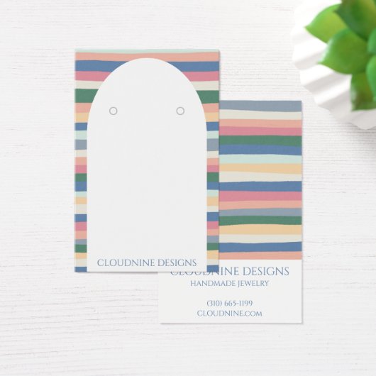 Dusty Stripes Arch Oorbel Sieraden Display Kaart (Bureau)