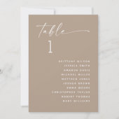 Dusty Taupe Minimalistische Wedding Zitting Grafie Kaart (Voorkant)