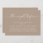 Dusty Taupe repetitie diner | Elegante bruiloft Kaart (Voorkant / Achterkant)