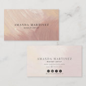 Dusty Terracotta Brushstrokes Social Media Visitekaartje (Voorkant / Achterkant)