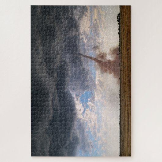 Dusty Tornado and Dark Cloud in New Mexico Plains Legpuzzel (Verticaal)