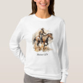 Dusty Trail Ride in Waterverf, op maat T-shirt (Voorkant)