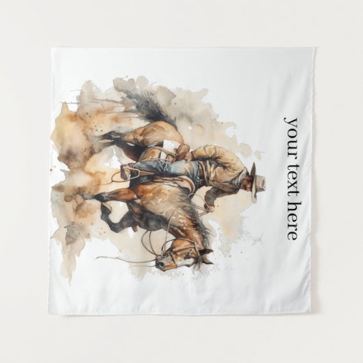 Dusty Trail Ride in Waterverf, op maat Wandkleed (Voorkant (horizontaal))