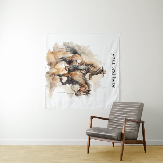 Dusty Trail Ride in Waterverf, op maat Wandkleed (In Situ (horizontaal))