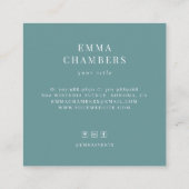 Dusty Turquoise | Boho Floral Visitekaartje (Achterkant)
