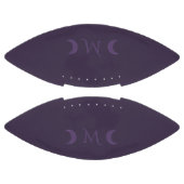 Dusty Violet Crescent Moons Monogram American Football (Panelen)