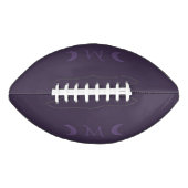 Dusty Violet Crescent Moons Monogram American Football (Voorkant)