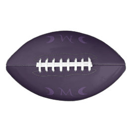 Dusty Violet Crescent Moons Monogram American Football