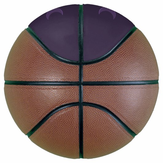 Dusty Violet Crescent Moons Monogram Basketbal (Rechts)