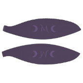 Dusty Violet Crescent Moons Monogram Basketbal (Panelen)