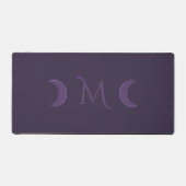 Dusty Violet Crescent Moons Monogram Bureaumat (Voorkant)