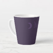Dusty Violet Crescent Moons Monogram Latte Mok (Linkerhoek)
