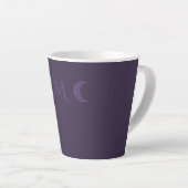 Dusty Violet Crescent Moons Monogram Latte Mok (Rechterhoek)