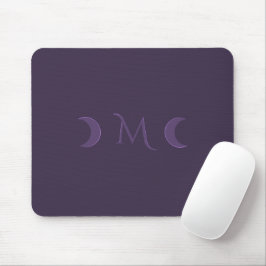 Dusty Violet Crescent Moons Monogram Muismat