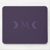 Dusty Violet Crescent Moons Monogram Muismat (Voorkant)