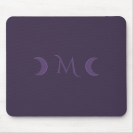 Dusty Violet Crescent Moons Monogram Muismat