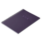 Dusty Violet Crescent Moons Monogram Notitieboek (Linkerzijde)