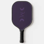 Dusty Violet Crescent Moons Monogram Pickleball Paddle (Achterkant)