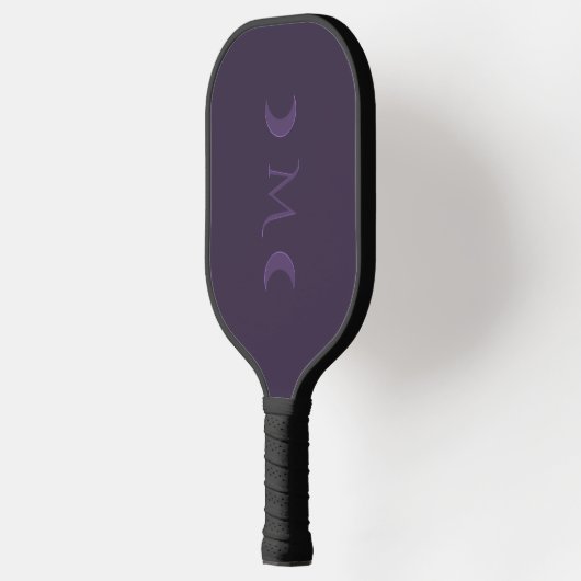 Dusty Violet Crescent Moons Monogram Pickleball Paddle (Links)