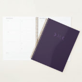 Dusty Violet Crescent Moons Monogram Planner (Display)