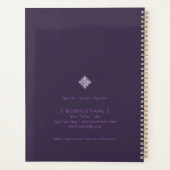 Dusty Violet Crescent Moons Monogram Planner (Achterkant)