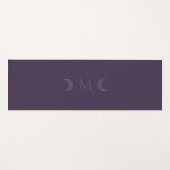 Dusty Violet Crescent Moons Monogram Yogamat (Voorkant (horizontaal))