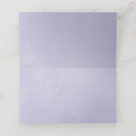 Dusty Violet Floral Baby shower Plaatskaartje (Binnenkant ongevouwen)