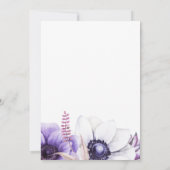 Dusty Violet Floral Bridal of Baby shower per post Kaart (Achterkant)