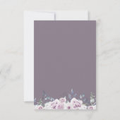 Dusty Violet Floral Gold Lijst Save the Date Aankondiging (Achterkant)